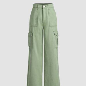 Cider Alessia Solid Cargo Jeans